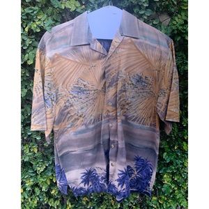 Como Sport Tropical Short Sleeve Button Down